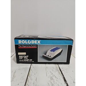 Vintage Rolodex VIP Covered Card File VIP24C Putty Beige 2.25x4 Cards